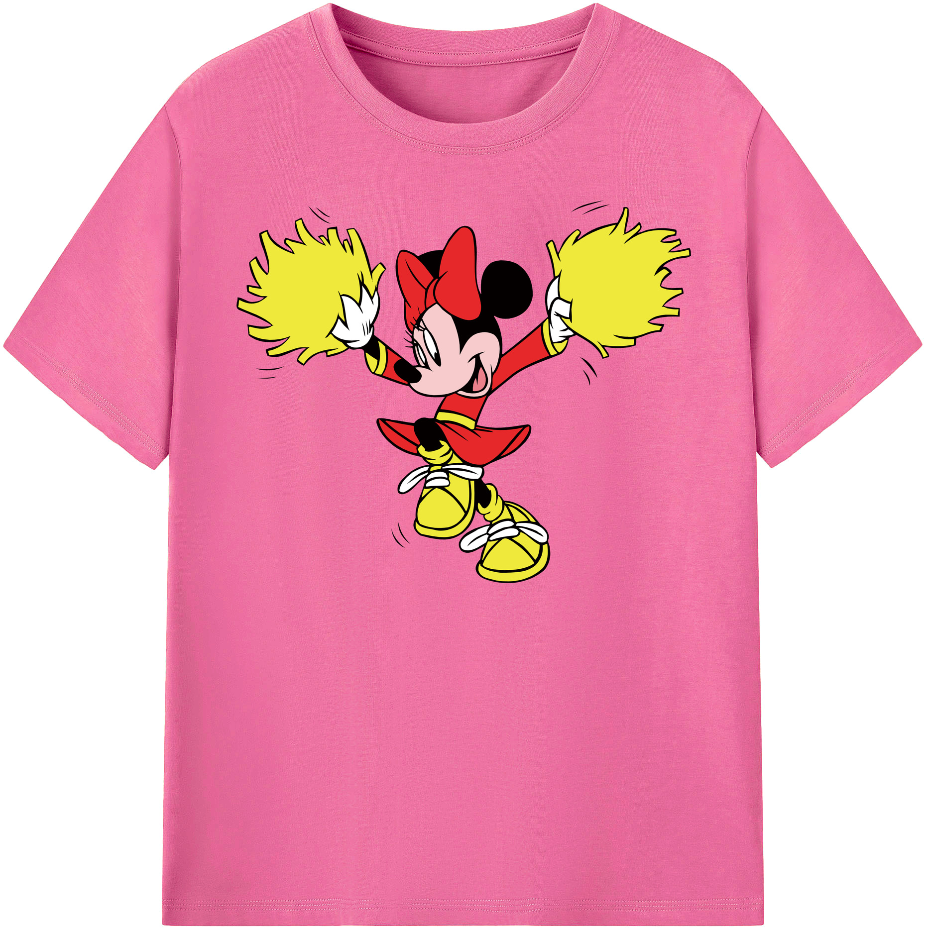 （画像用） ミッキーマウス Mickey Mouse レディースカジュアルプリントTシャツ（綿100％）